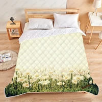 vintage spring flowers printed home sofa cover quilt queen size kids adult warm blankets for bed soft sofa outdoor camping quilt