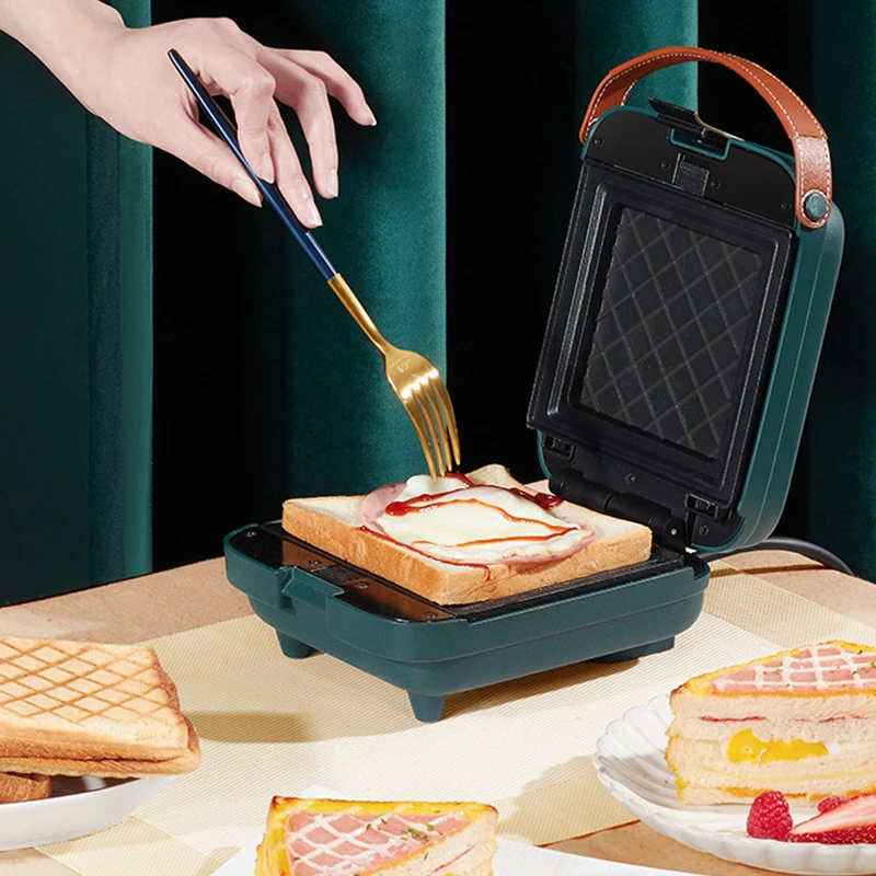

Electric Sandwich Maker Waffle Breakfast Maker Removable Plates Toast Bread Maker Roast Meat Fried Egg Household Toaster 220V