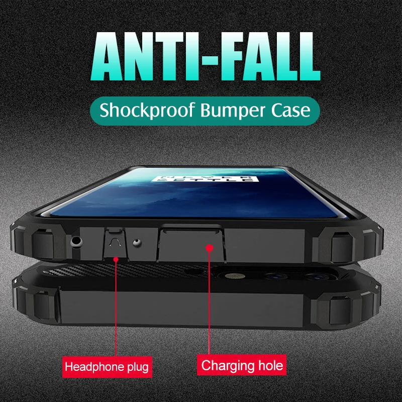 Роскошный бронированный противоударный чехол для телефона на Oneplus 7 6 Pro мягкий