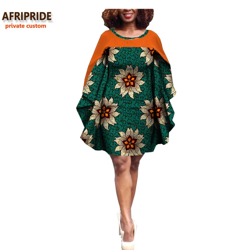 2020 Африканское женское платье AFRIPRIDE private custom с рукавами летучая мышь до колен