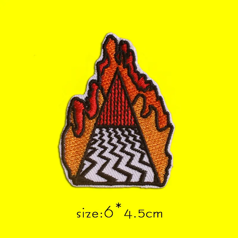 Нашивки с вышивкой в стиле панк для одежды нашивки глажки круглые наклейки на