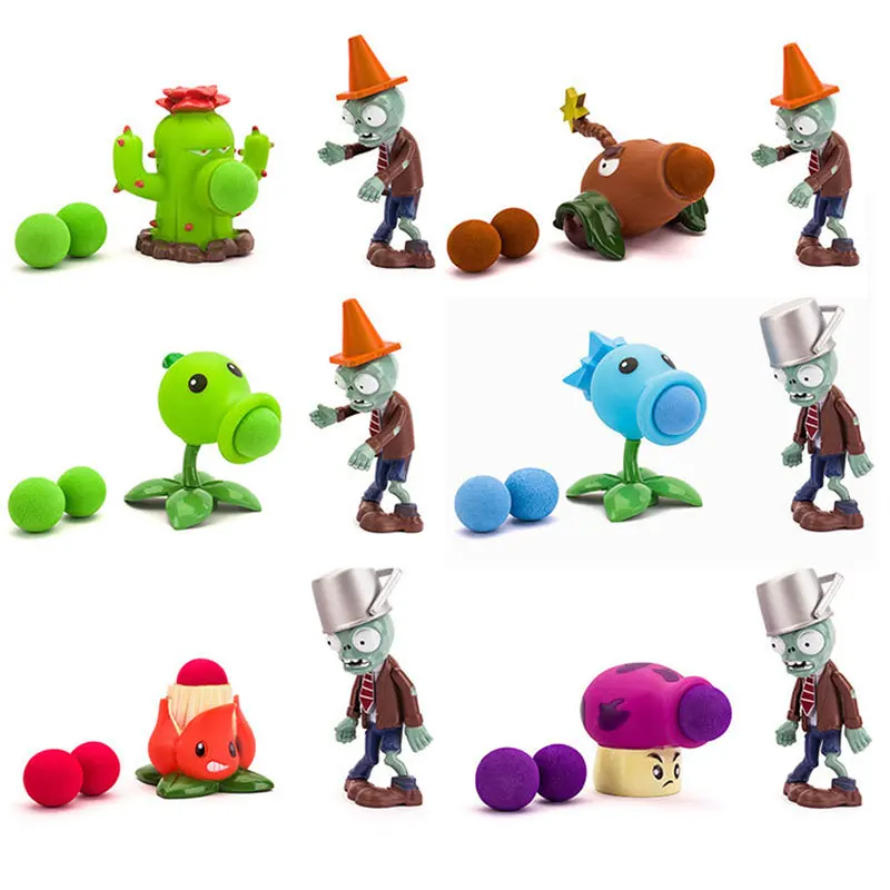 Растения против Зомби игрушка: юридические стратегии могут запустить горохострел и металлические баррикады игрушки для детей действие.