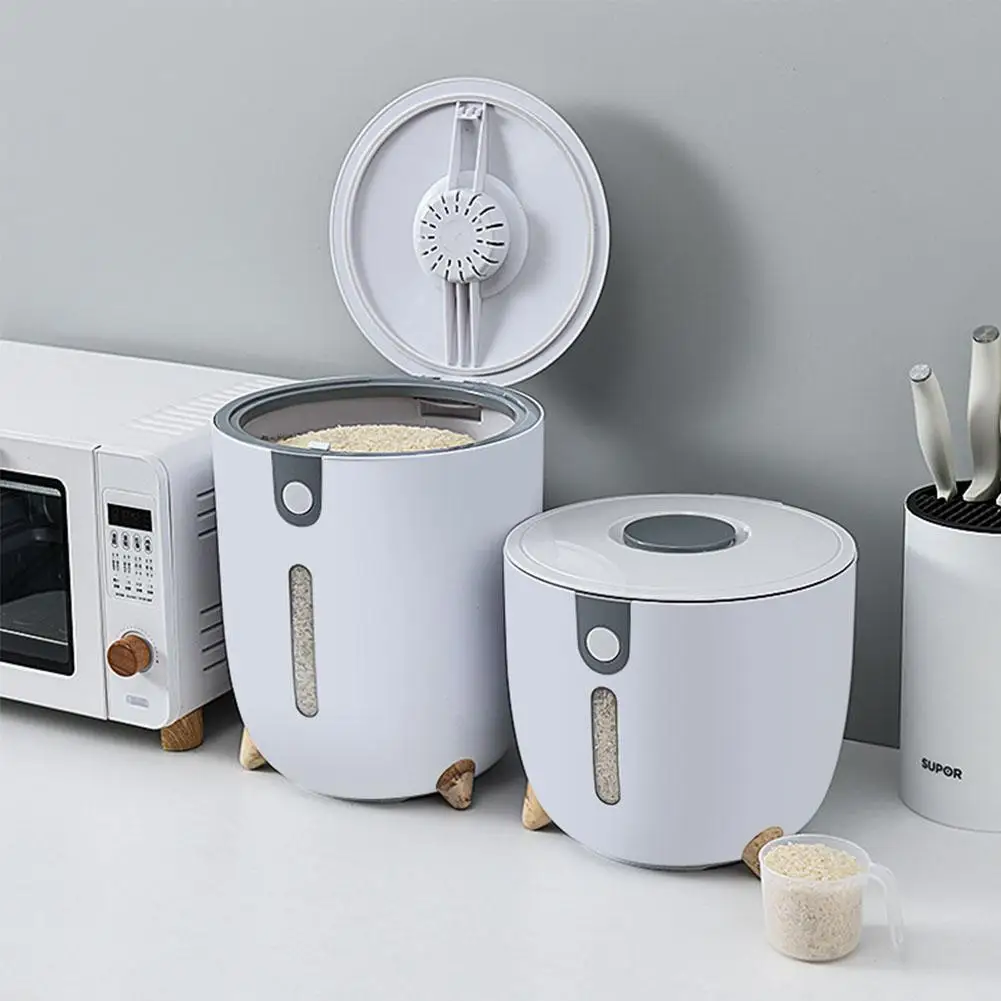 5/10KG Food Container Storage Box USES Rice Grain Feed Cat Litter Toys Dry Store Kitchen Plastic Dispenser Case Home Bucket | Дом и сад