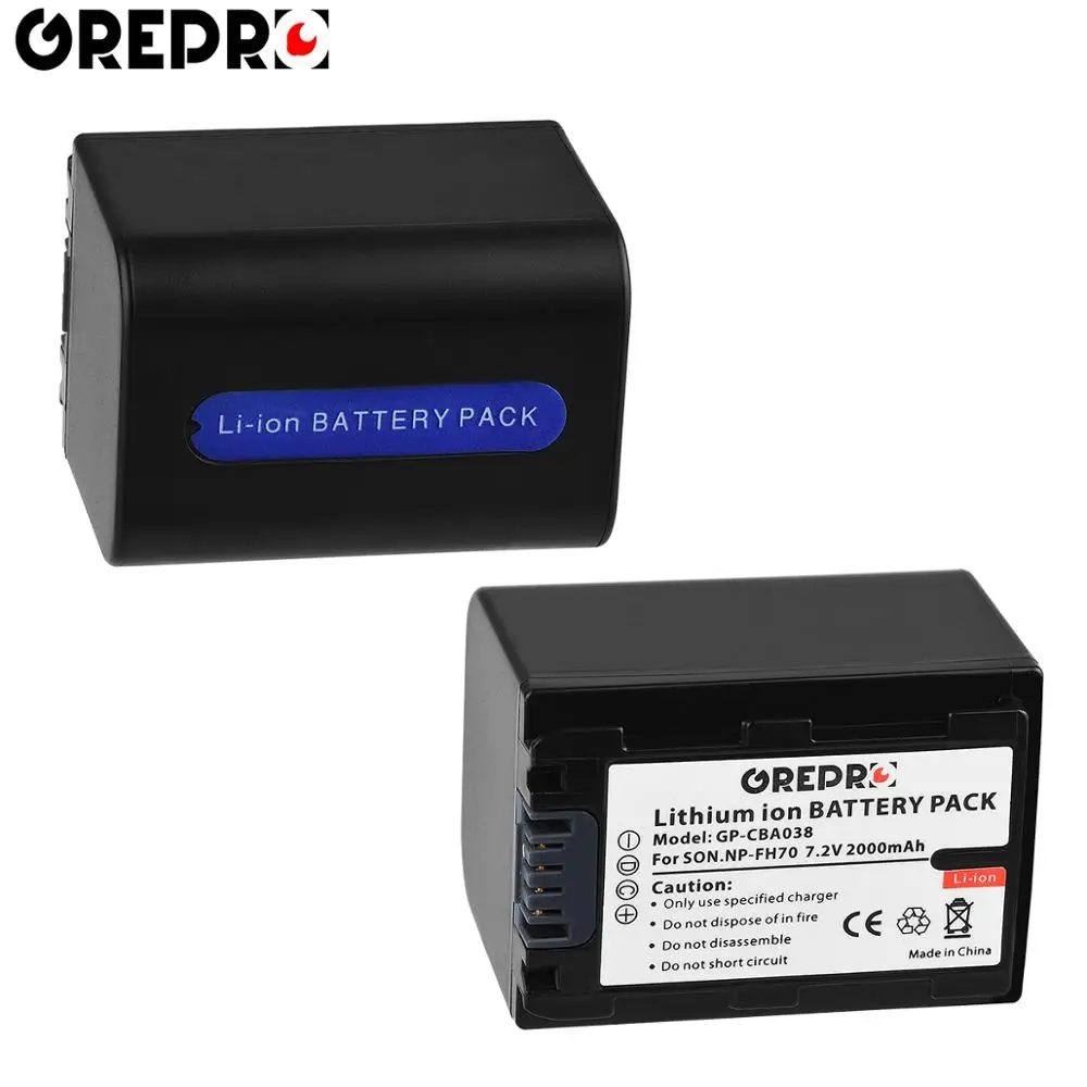 2000 мА/ч NP FH70 NPFH70 Камера Батарея + ЖК дисплей USB Зарядное устройство для Sony FH60 DCR DVD650