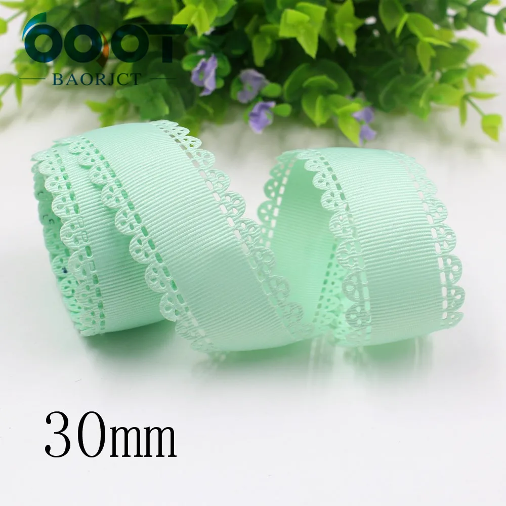 OOOT BAORJCT однотонные ленты 10 ярдов горячая распродажа 30 мм с полыми цветами