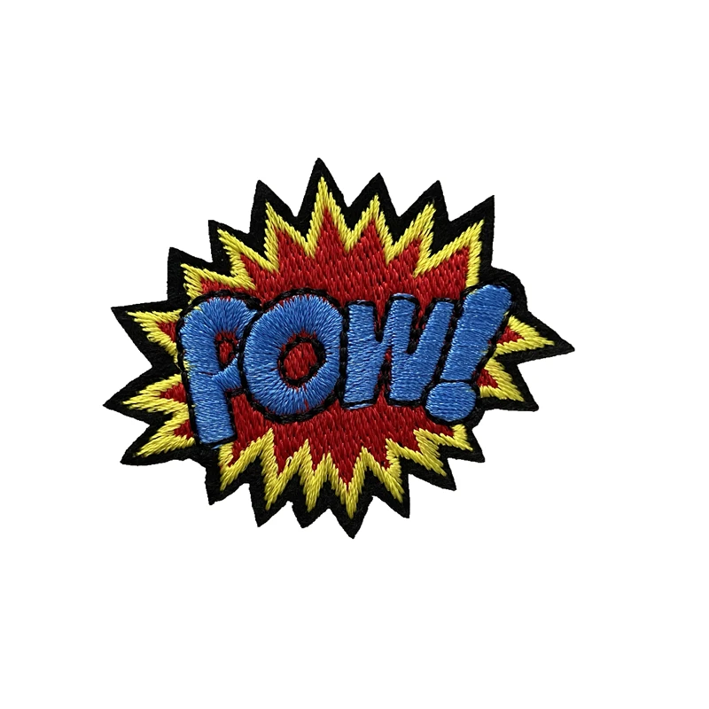 

explosion POW letter iron on small embroidered jacket jeans shirt patches