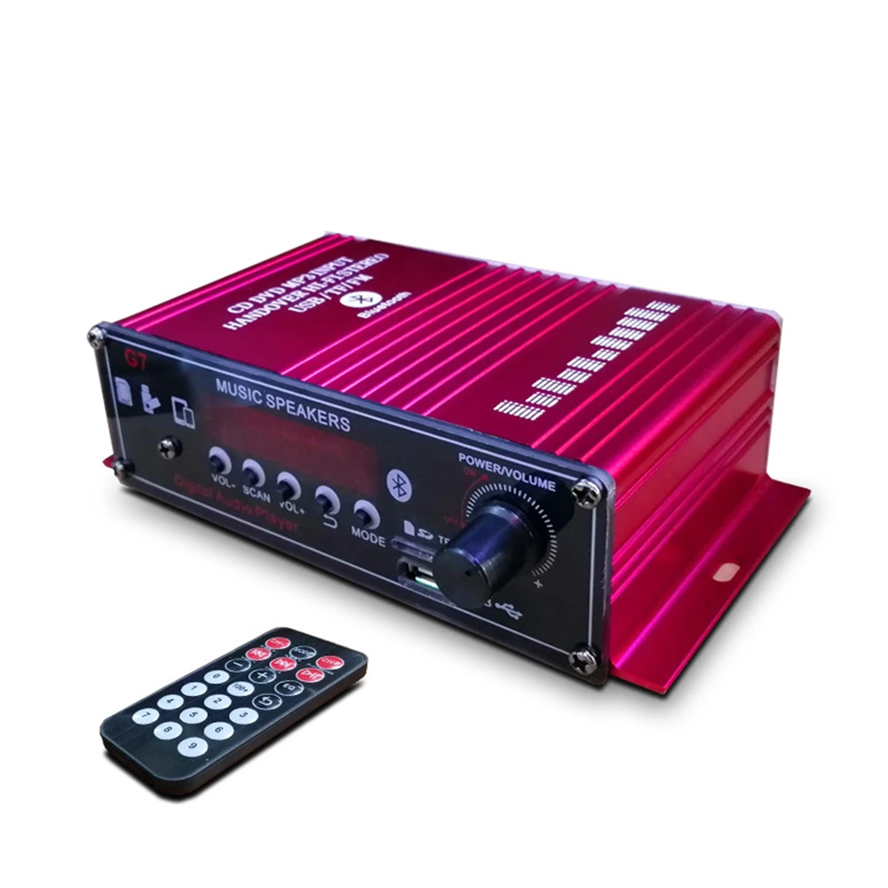 

400W 12V Car Audio Amplificador HIFI Audio Power Bluetooth-compatible Home Stereo Amplifiers FM Radio with Remote Control