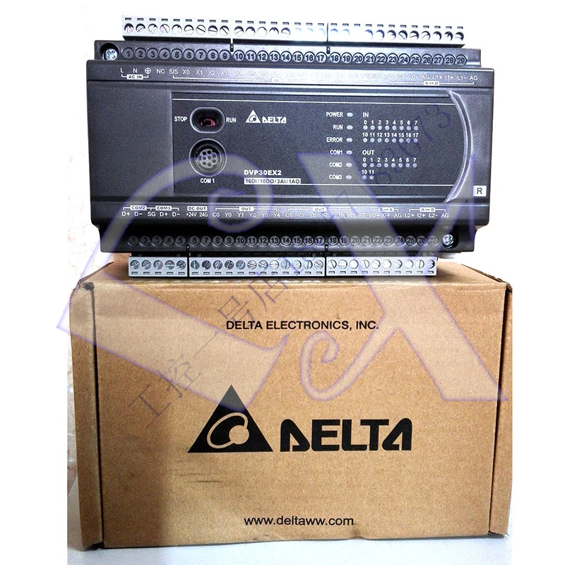 Delta Original Full New EX2 Series PLC DVP30EX200R 16DI 10DO релейный выход 3AI 1AO|Детали и аксессуары для
