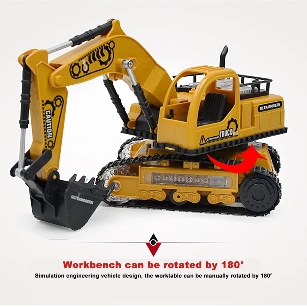 Радиоуправляемый экскаватор автомобиль игрушки с музыкой и светильник Детский