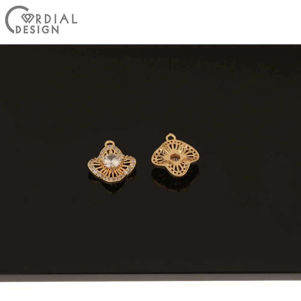 

Cordial Design 50Pcs 13*16MM Jewelry Accessories/CZ Charms/Flower Shape/Hand Made/Jewelry Findings Components/DIY Making/Pendant