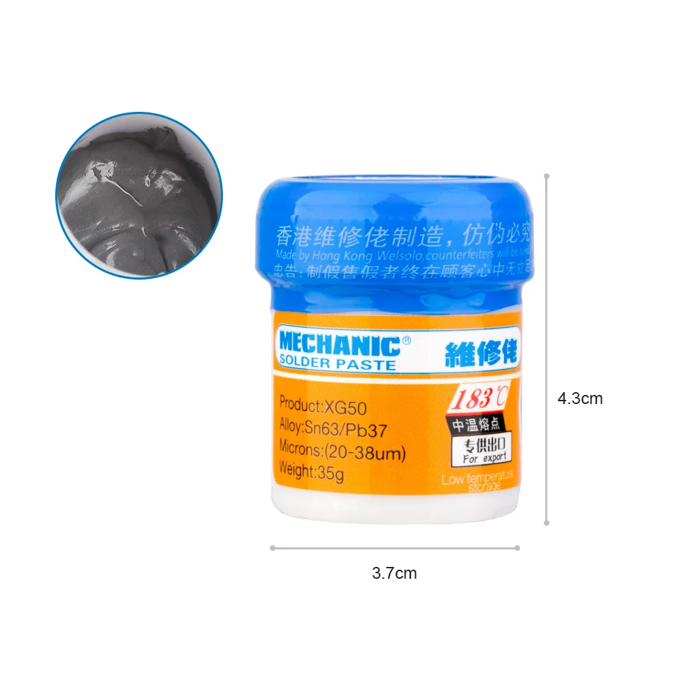 1 шт. сварочные флюсы Mechanic Reparing паяльная паста Xg 50 Sn63 Pb37 25 45um сварщик ремонт переработы мобильный телефон PCB для паяльника
