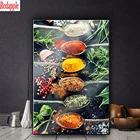 Стол еды Кухня Декор алмазная живопись натюрморт перец специй вышивка крестиком полный квадратный круглый Алмазная вышивка мозаика