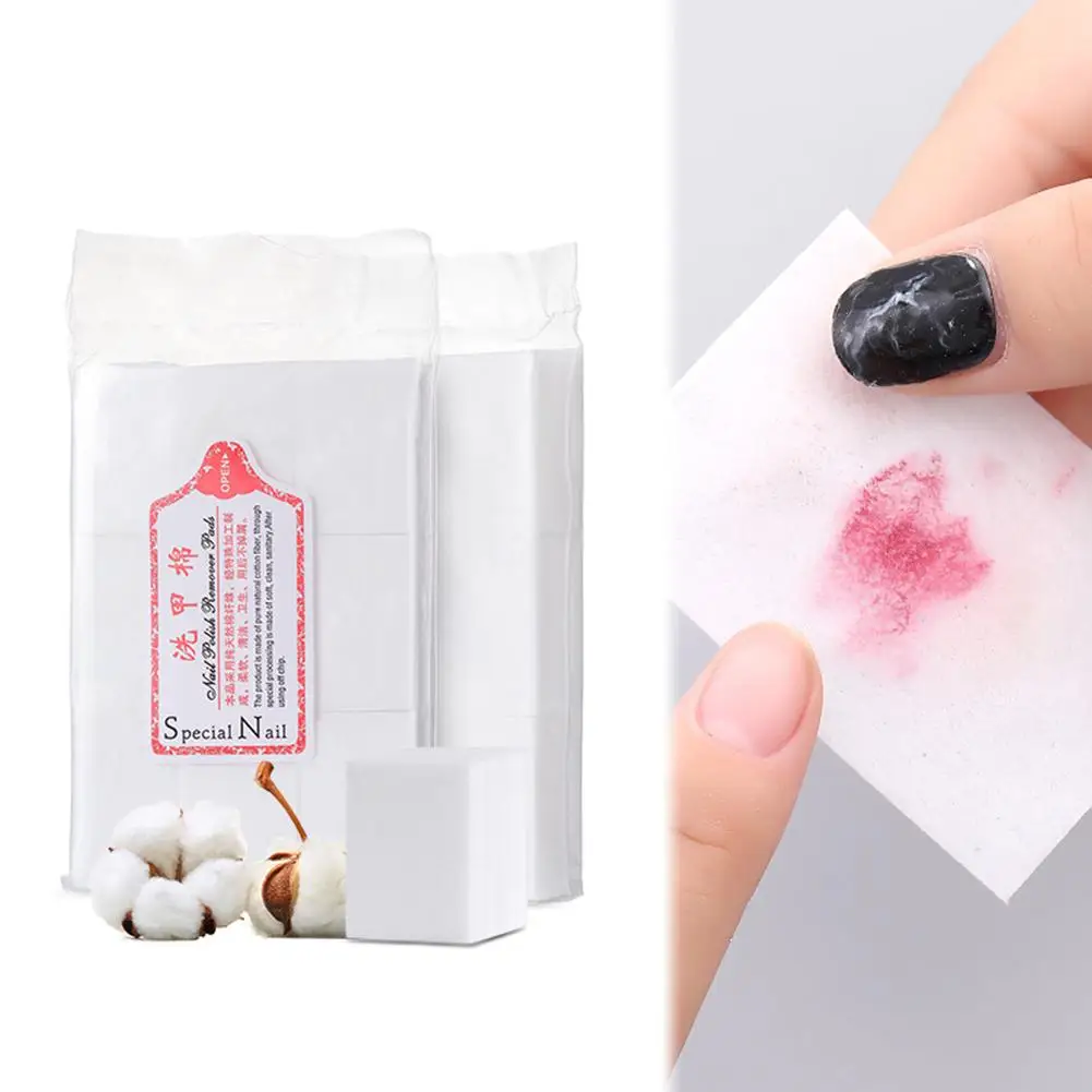 560 шт одноразовые хлопковые накладки для снятия лака ногтей безворсовые салфетки