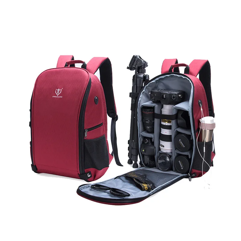 

Cross-Border Hot DSLR Camera Bag Men's and Women's Outdoor Waterproof Backpack for Photography Laptop Bag One Piece Dropshipping