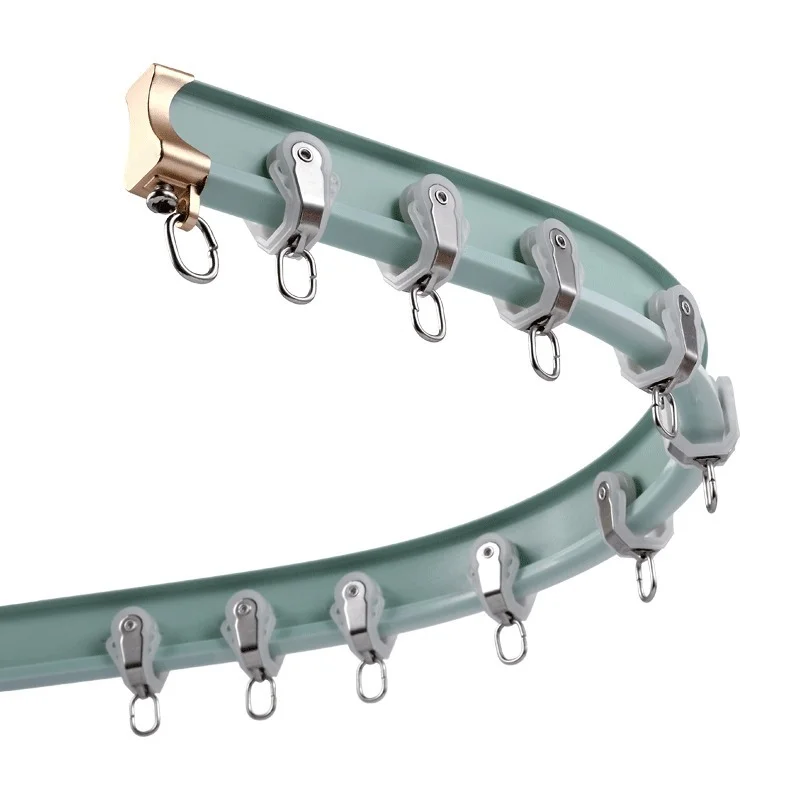 Пластиковые направляющие для штор из сплава прямые изогнутые дорожные ролики