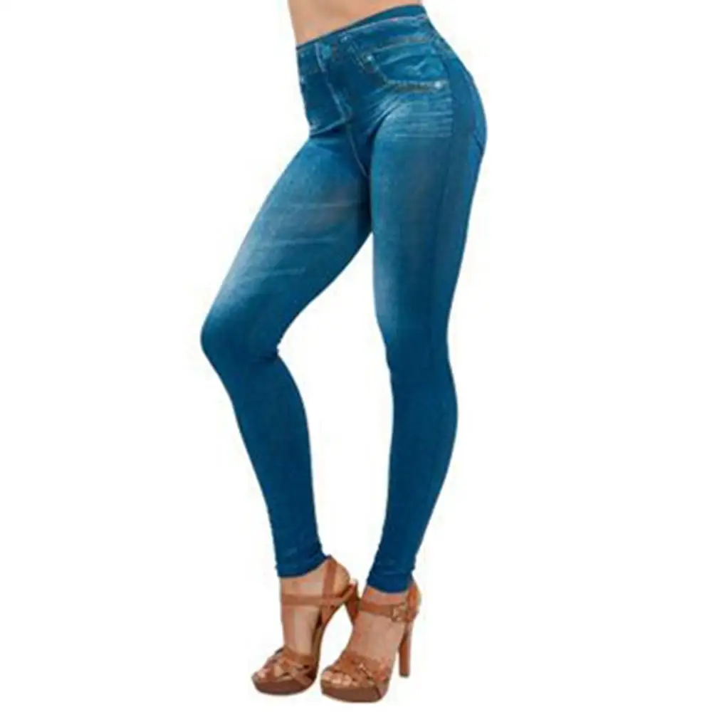 DANALA женские леггинсы джинсы модные тонкие из искусственного денима сексуальные