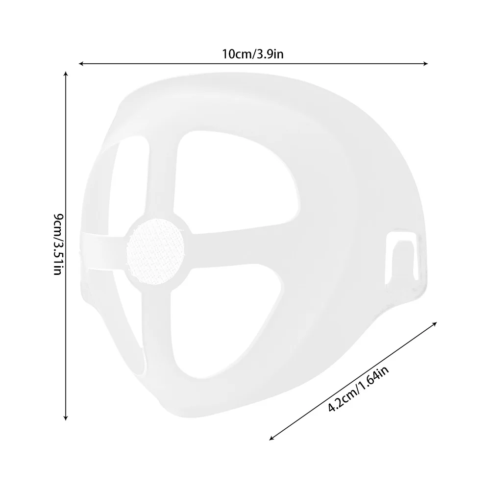 

10pcs 3D Mouth Mask Support Bracket Breathing Assist Mask Inner Cushion Bracket Food Grade Silicone Mask Holder Breathable Valve