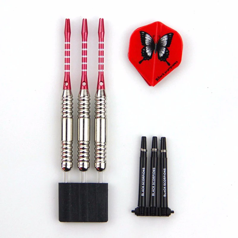 Высококачественный стальной наконечник 3 шт. около 26 г и красное кольцо/черный