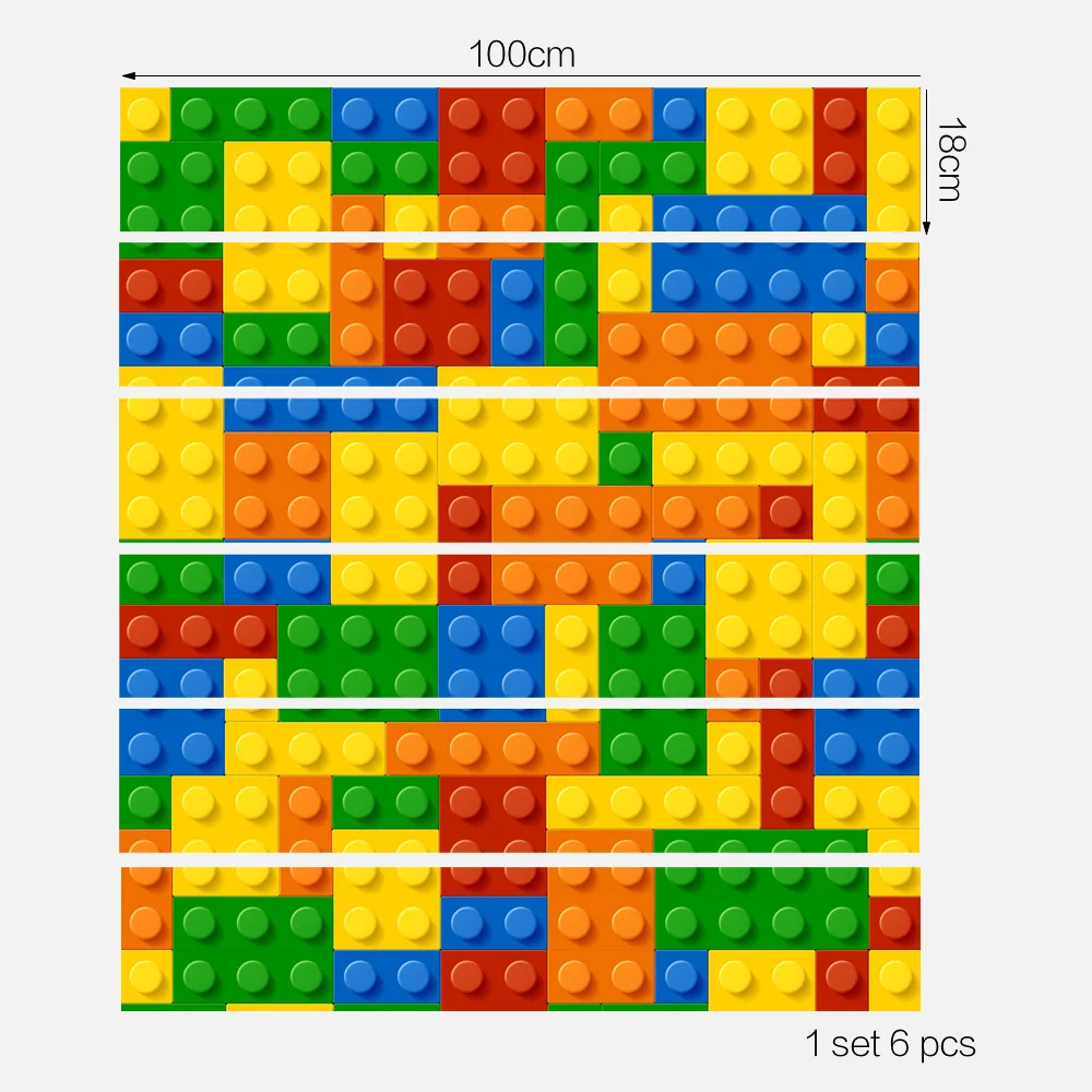 Funlife Innovative Staircase Affix Living Room DIY Children's Lego Decorative Home Waterproof Wall Affime FS 0026pcs/lot | Дом и сад