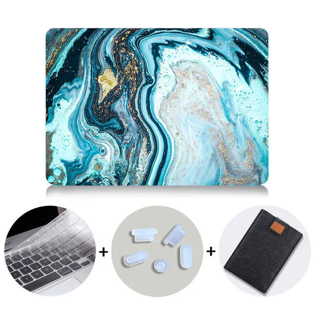 MB18 MTT мраморный чехол для Macbook Air Pro retina 11 12 13 15 16 дюймов, чехол для ноутбука mac book Pro 13,3 15,4 с сенсорной панелью - Цвет: MB18