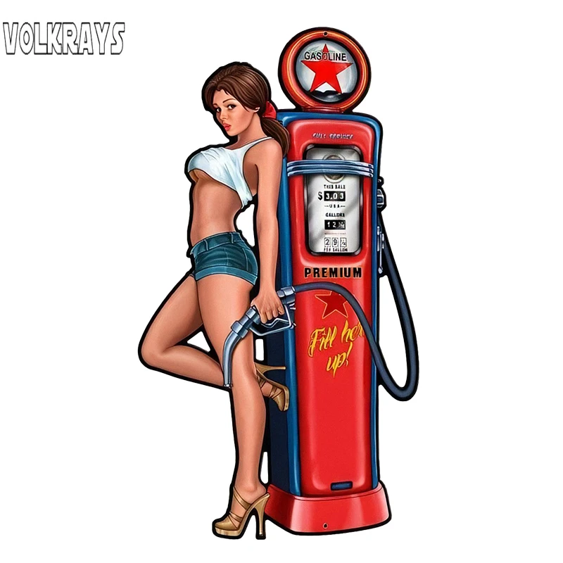 

Volkrays Personality Car Stickers Sexy Girl Car Window Decal Sticker Rear Windshield Car Styling JDM Waterproof PVC,13cm*7cm