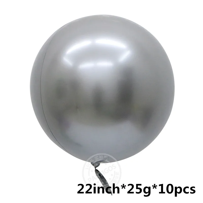 10pcs latex 20 штук, 22 дюйма, 4D шары для дискотеки, металлические шары, Лазерная Фольга, воздушный шар, Свадебный декор, 80 s, 90 s, Ретро стиль, популярные вечерние шары, декор в стиле рок-н-ролл - Цвет: 10pcs latex