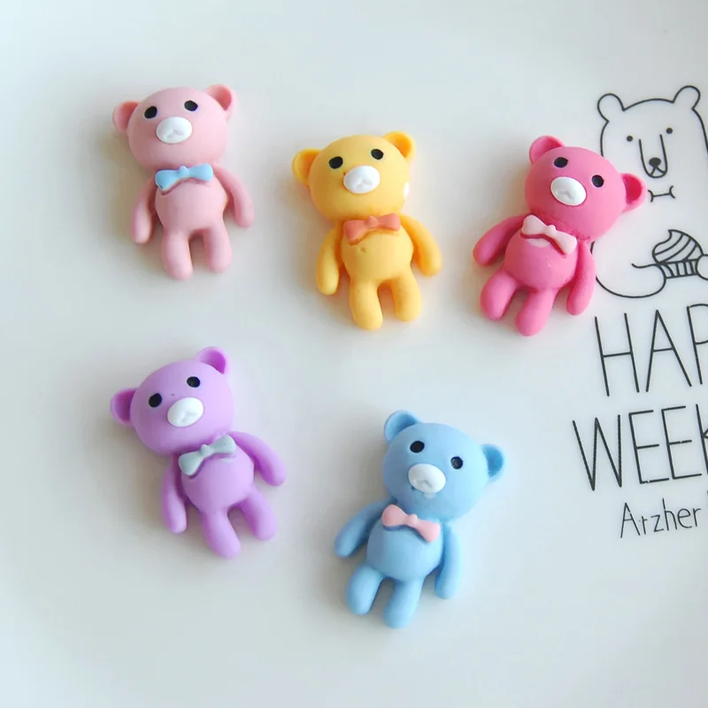 20 шт./лот мультяшный медведь с плоским основанием кабошон украшения сделай сам