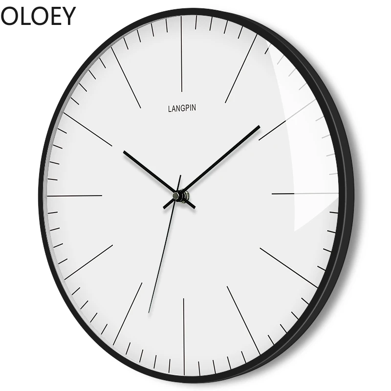 

White Metal Wall Clock Large Silent Living Room Bedroom Office Clocks Wall Home Decor Simple Needle Wall Clock Modern Design New