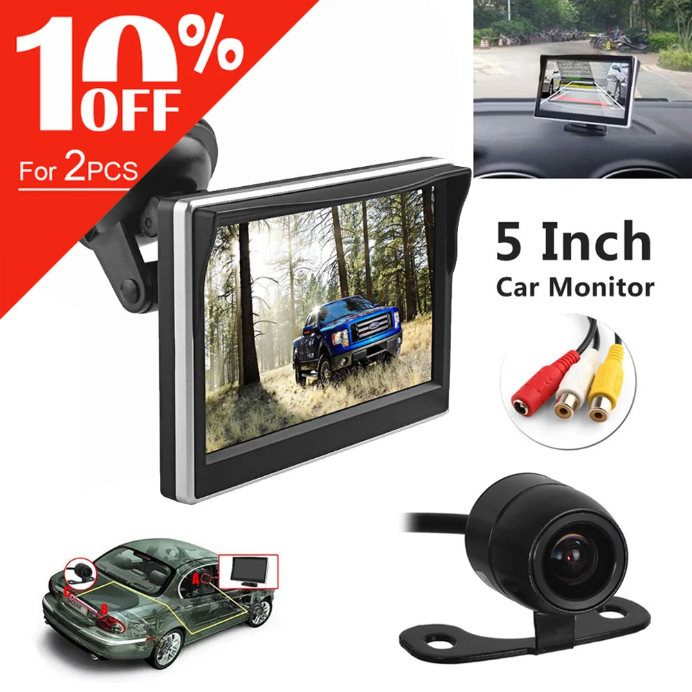 Автомобильный монитор 5 0 дюймов TFT LCD 800*480 цифровой цветной экран 2 полосный