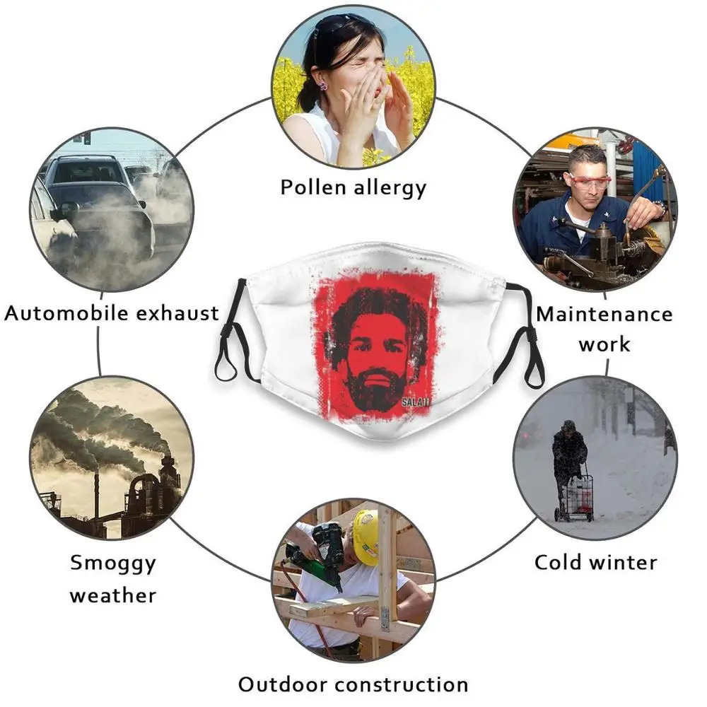 

Grunge Mo Style Custom Design For Child Adult Mask Anti Dust Filter Print Washable Face Mask Mo Salah Mo Salah Grunge Retro