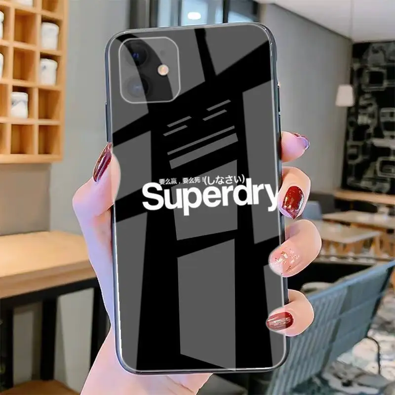 

British Street Fashion Brand Superdryer Tempered Glass For Iphone6plus 6S 7 7plus 8 X XS XSmax XR 11 12 Pro Max 12mini