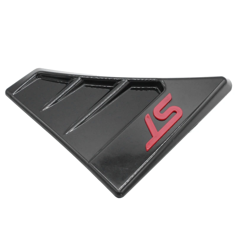 

for Ford Focus MK 2 2004-2012 ST Style Bright Black Side Wing Fender Air Flow Grill Intake Vent Trim