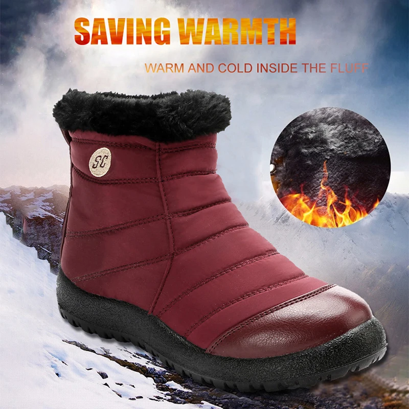 Winter Women Snow Boots Plush New Warm Ankle Boots for Women Boots Waterproof Women Sneakers Female Winter Shoes Women Booties