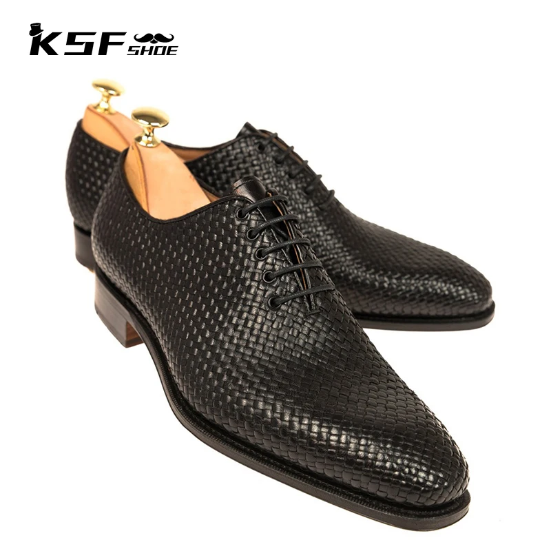 

KSF SHOE Oxford Shoes Men Dress Party Handmade Genuine Leather Fashion Luxury Designer Office Men Shoes for Best Man Original