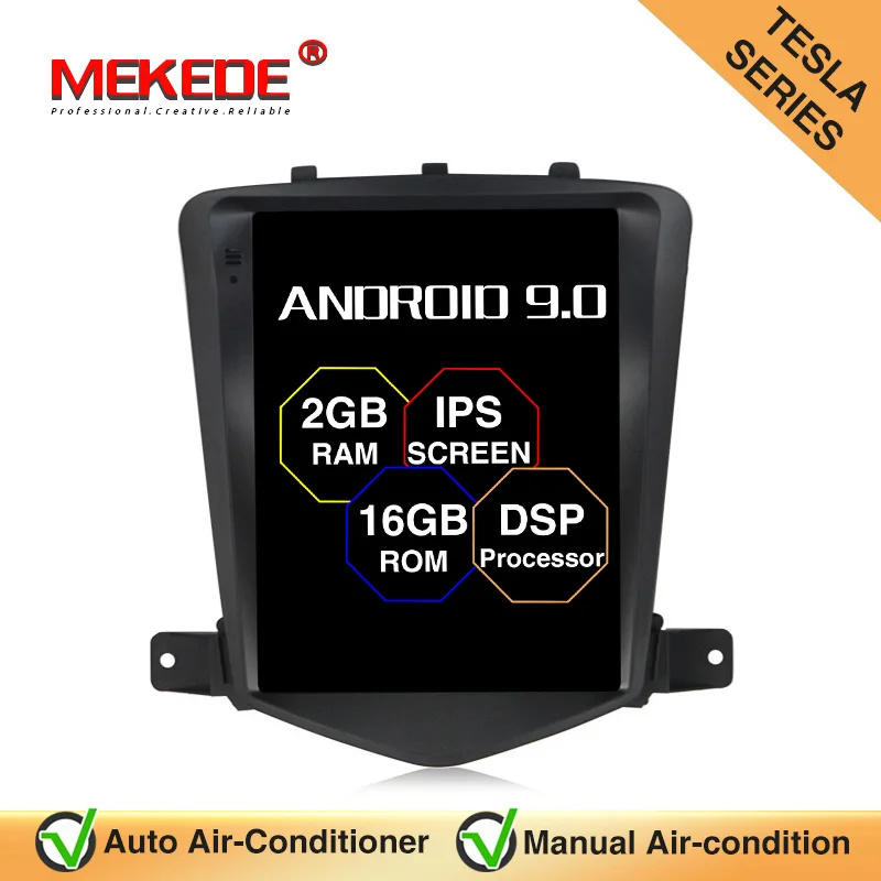 MEKEDE 10," DSP Android 9,0 4 ядра автомобиля gps для Chevrolet Cruze 2008-2011 без DVD с стерео Авто Радио Аудио головное устройство DAB