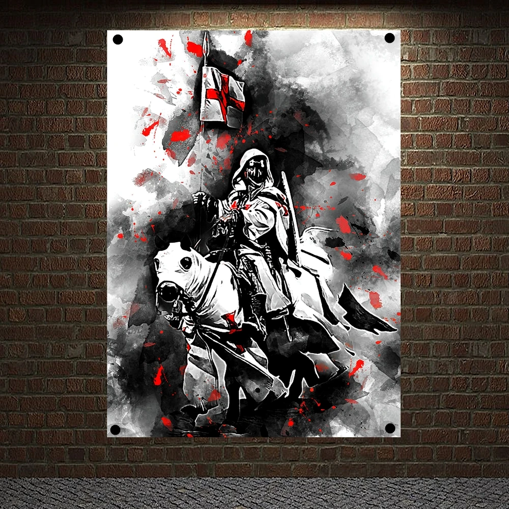 

Knights Templar Posters Wall Art Knights Templar Armor Retro PostersCanvas Painting Home Decoration Ornaments Mural Wall Sticker