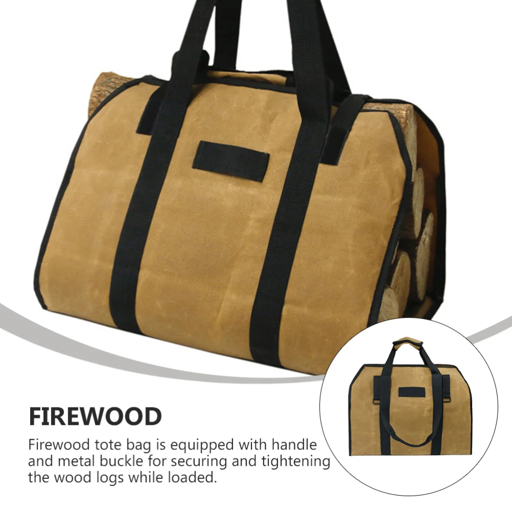 

Practical Logging Package Wood Fireplace Tools Large Capacity Handbag Log Tote