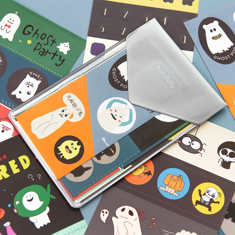 8 листов/сумка милые канцелярские наклейки Kawaii Бумажные Клейкие для детей DIY