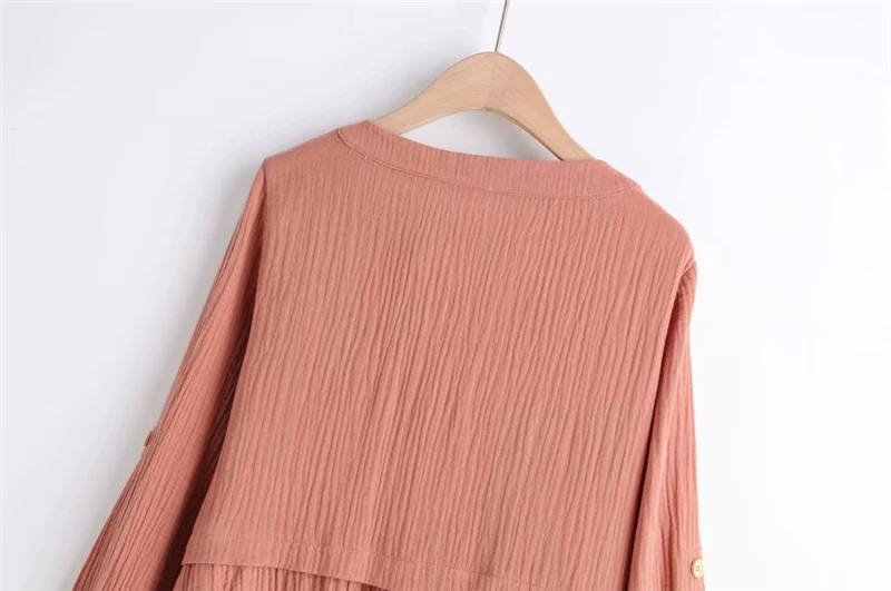 Boho Chic женское пляжное богемное мини-платье с длинным рукавом и v-образным вырезом и двойными карманами