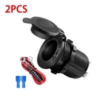 car cigarette lighter socket 12v 24v waterproof plug power outlet adapter for auto boat motorcycle truck rv atv with wire