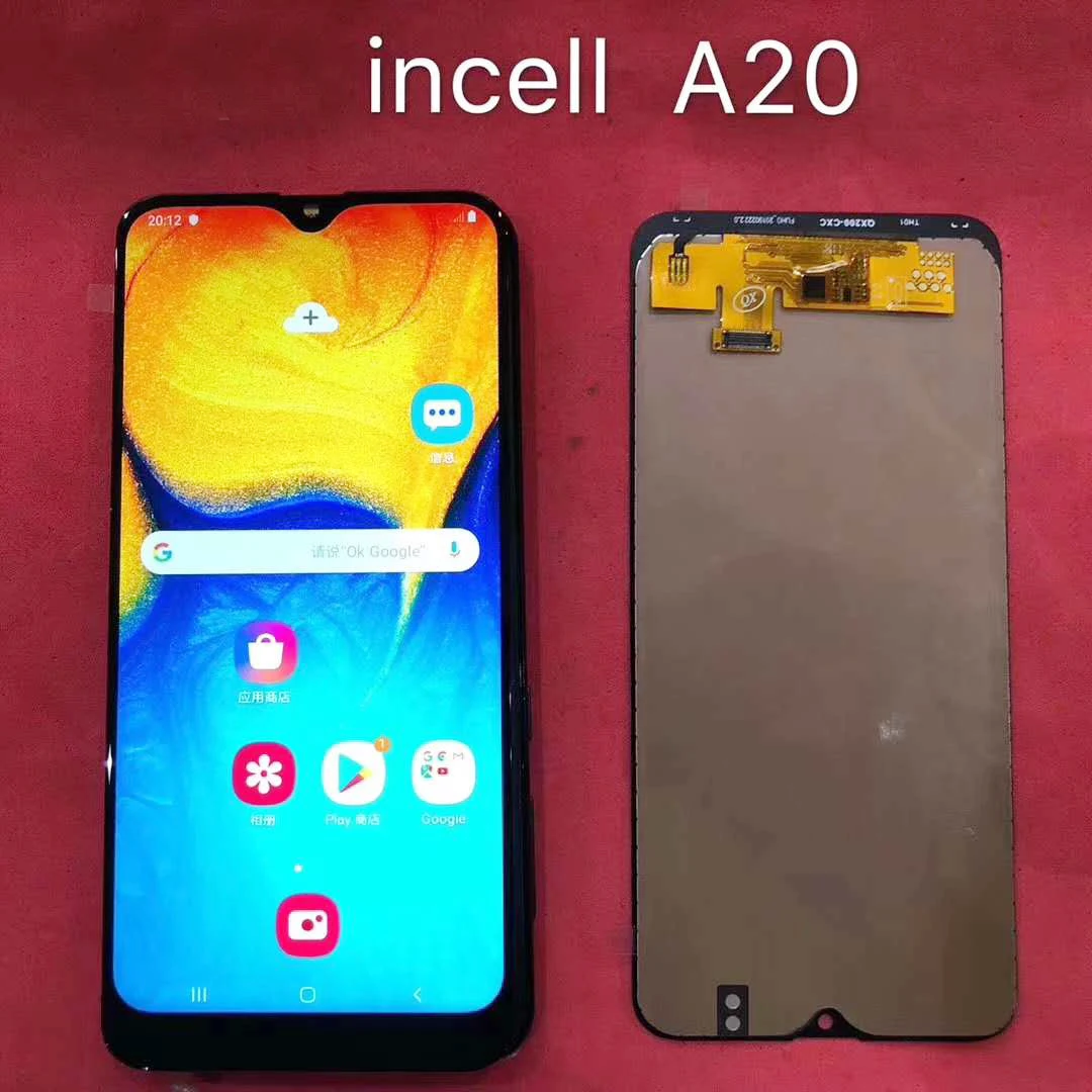 Для Samsung Galaxy A20 A205 ЖК дисплей с цифровым преобразователем сенсорного ввода рамкой