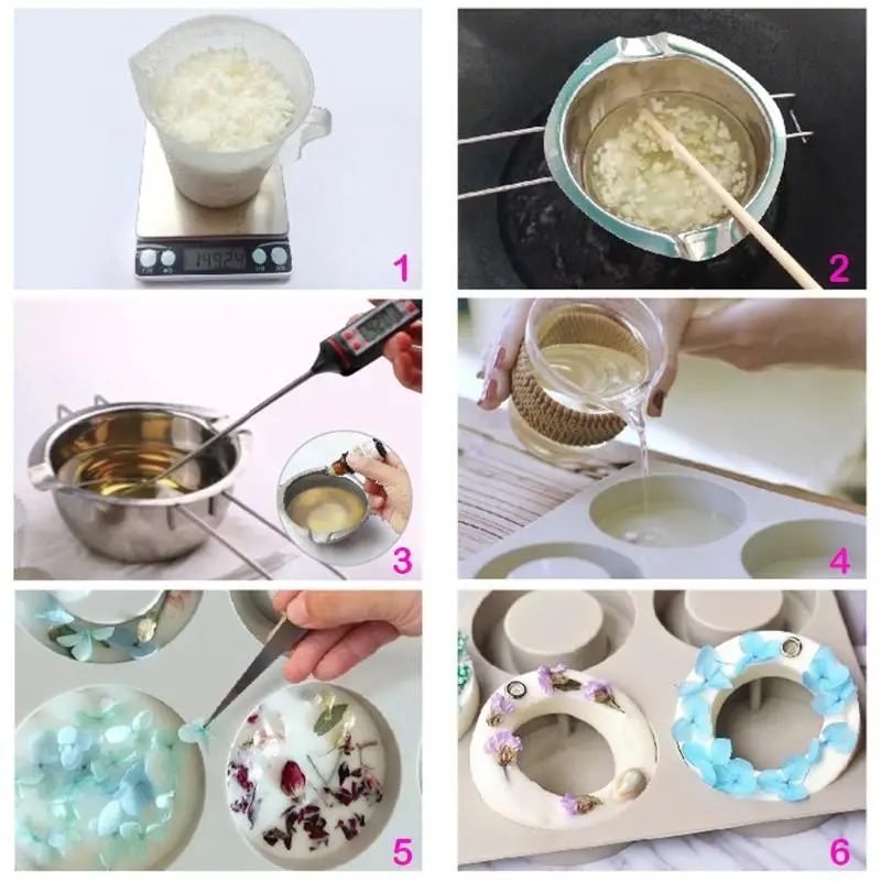 2019 DIY Silicone Candles Aromatherapy Wax Mould Cerative Soap Flowers Mold Clay Crafts Ornaments | Дом и сад