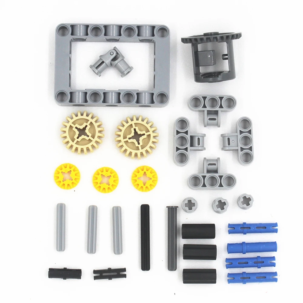 

MOC High-Tech 29pcs Technic Differential gear box kit (gears, pins, axles, connectors) pack compatible with MOC TSMA29