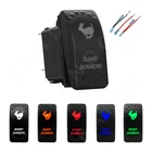 Переключатель-тумблер Конни 5P ON-OFF SPST со светодиодной кнопкой, с проводом, для автомобиля, лодки, грузовика, джипа, внедорожника, автобуса