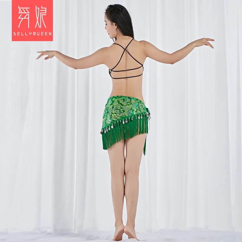 Роскошный пояс для танца живота костюм треугольная Талия цепочка с блестками