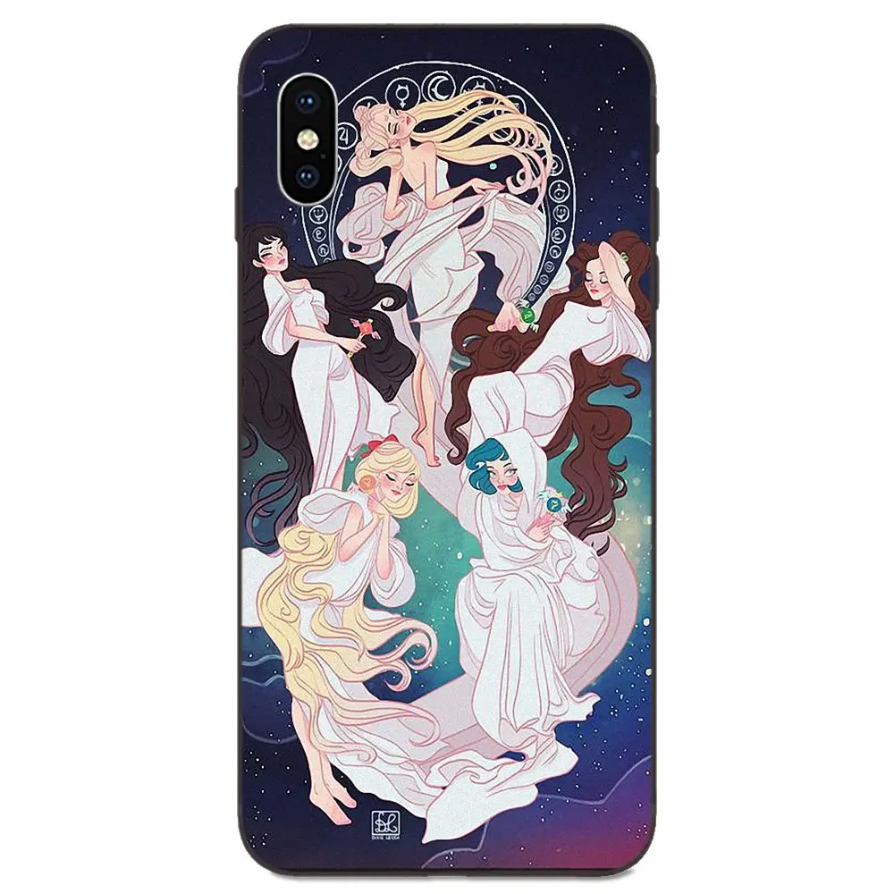 Чехол Sailor Moon для Xiaomi Redmi Mi Note 2 3S 8 9 Lite SE Pro черный мягкий силиконовый чехол из ТПУ |