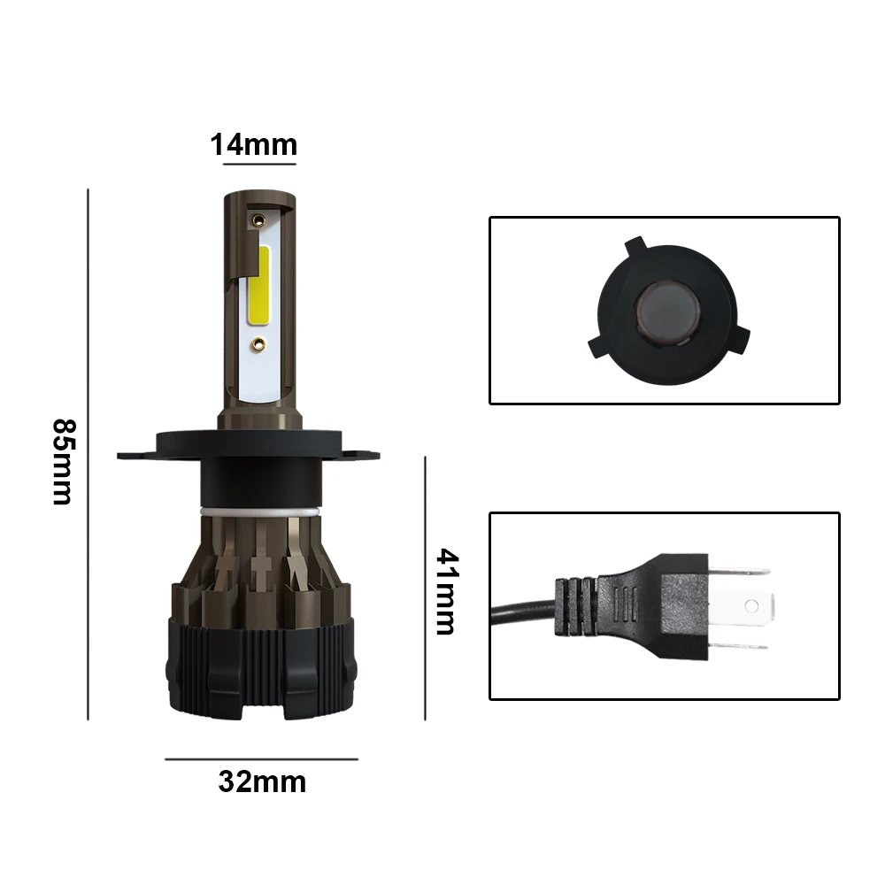 PAMPSEE авто лампы 72W фары для 9000LM светодиодный H7 H4 H11 H1 H3 H13 880 9004 9005 9006 9007 9003 HB1 HB2 HB3 HB4 H27