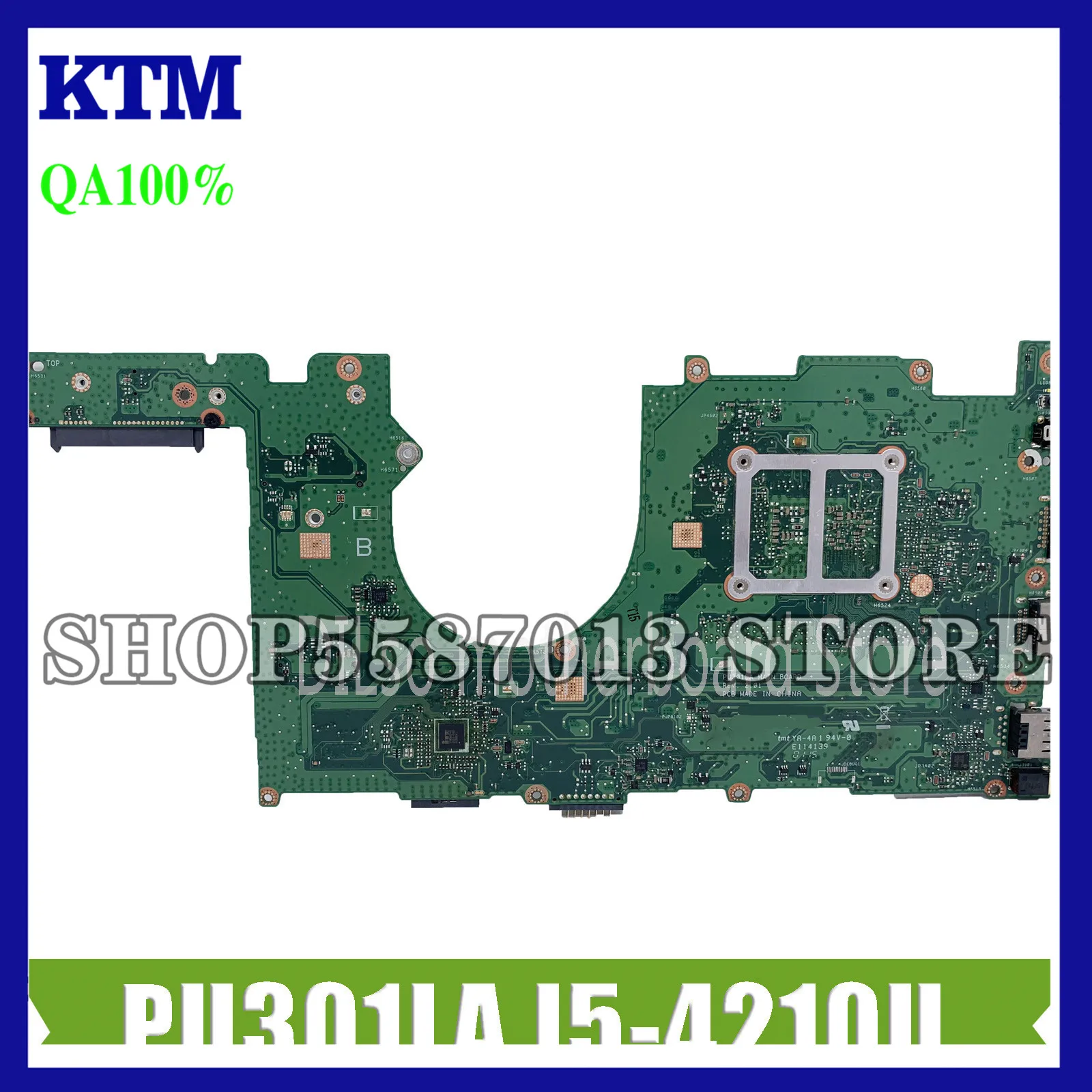 

KEFU PU301LA Motherboard FOR ASUS PU301 PU301LA Laptop Motherboard I5-4210U CPU Fully Tested 100% Work
