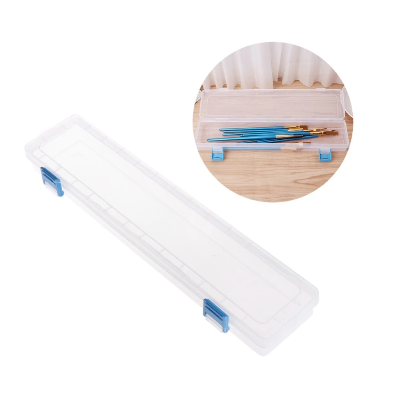 

Brush Painting Pencils Storage Box Watercolor Pen Container Drawing Tools Bin 72XF