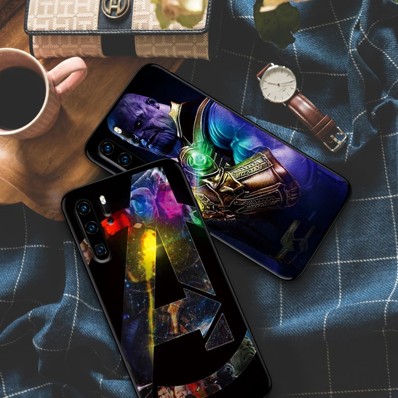 Черные силиконовые чехлы Marvel The Avengers для huawei Y6 Y7 Y9 Prime 2018 2019 Nova 2i 3 4 3i Lite mate 10 20 Pro